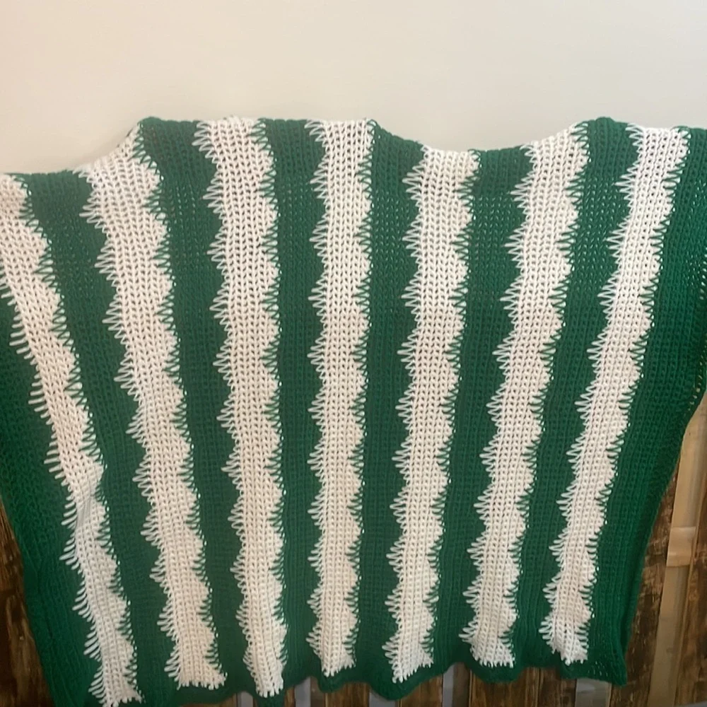Handmade crochet throw